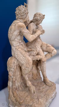 Il dio Pan e Dafni, Collezione Farnese, Gabinetto erotico, Museo Archeologico di Napoli
