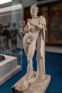 Satiro che suona il flauto, Praedia di Giulia Felice, Pompei, Museo Archeologico di Napoli, Italia