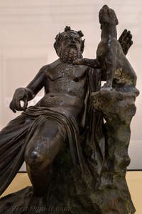 Antico Satiro utilizzato come fontana, Villa dei Papiri, Ercolano, Museo Archeologico di Napoli, Italia
