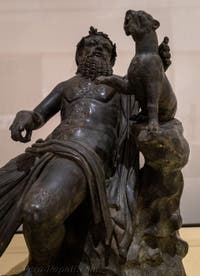 Antico Satiro utilizzato come fontana, Villa dei Papiri, Ercolano, Museo Archeologico di Napoli, Italia