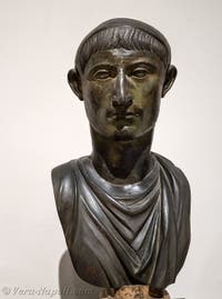 Busto maschile, Tablinum, Villa dei Papiri, Ercolano, Museo Archeologico di Napoli, Italia