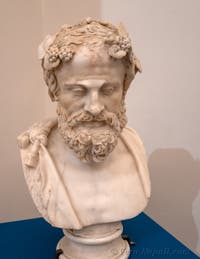 Busto di un Satiro nelle vesti di Bacco, Museo Archeologico di Napoli, Italia