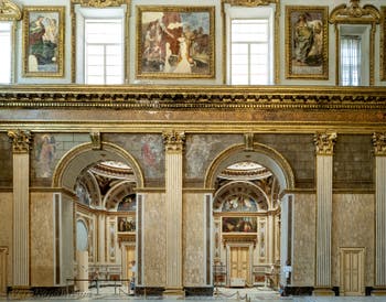 Affreschi di Giacomo del Po, Cappella Palatina del Palazzo Reale di Napoli, in Italia