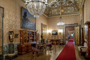 L'ufficio del re Gioacchino Murat nel Palazzo Reale di Napoli, in Italia